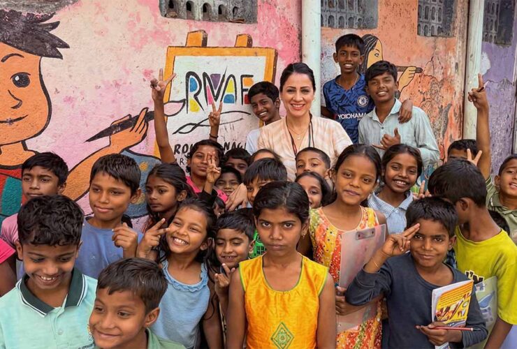 Artist Rouble Nagi won the $1 million Global Teacher Prize for educating a million children through 800+ slum learning centers and murals.